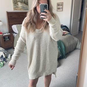 Free People Cream Sweater Dress